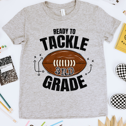 TACKLE THIRD GRADE BLK & COLOR - DTF TRANSFER