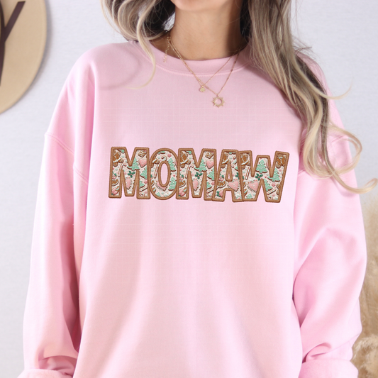 MOMAW GINGERBREAD FAUX EMBROIDERY - DTF TRANSFER
