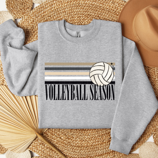 VOLLEYBALL SEASON RETRO STRIPE - DTF TRANSFER