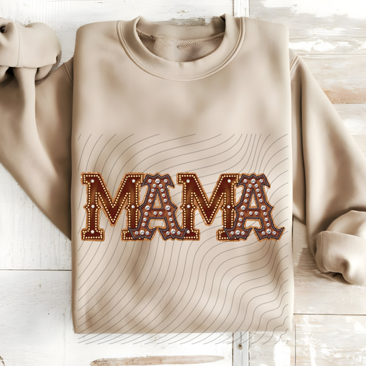 MAMA BROWN RHINESTONE - DTF TRANSFER