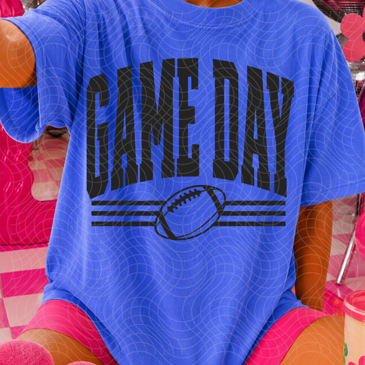 GAME DAY, BLK - DTF TRANSFER