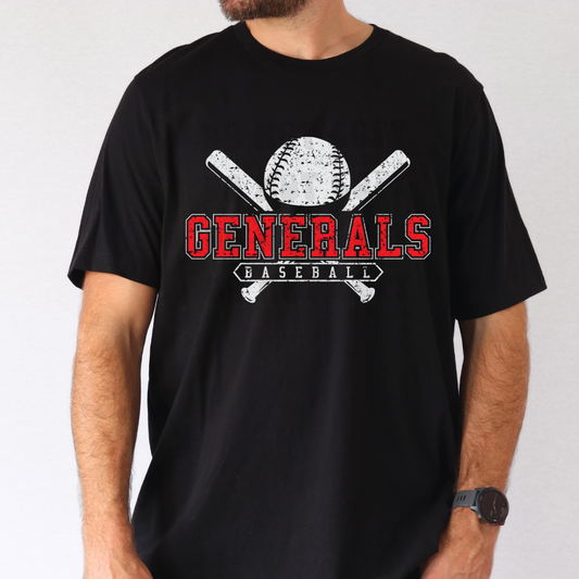 GENERALS BASEBALL DISTRESSED - DTF TRANSFER