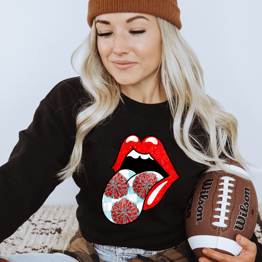 POM POM MOUTH RED - DTF TRANSFER