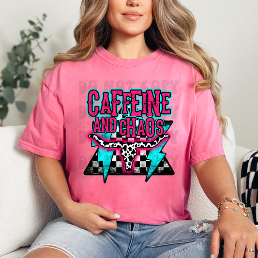 CAFFEINE AND CHAOS - DTF TRANSFER
