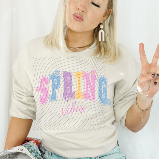 SPRING VIBES ARCHED 1 - DTF TRANSFER