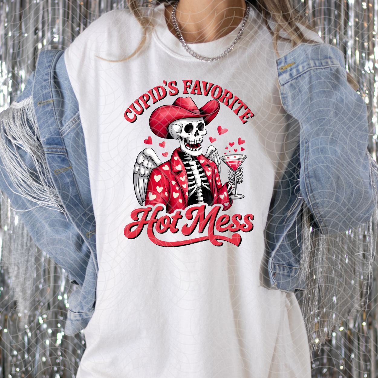CUPIDS FAV HOT MESS - DTF TRANSFER
