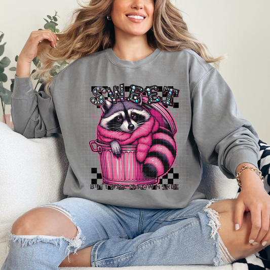 SWEET BUT WILL THROW HANDS - DTF TRANSFER