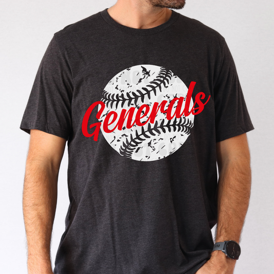 GENERALS DISTRESSED BALL - DTF TRANSFER