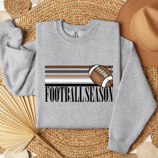 FOOTBALL SEASON RETRO STRIPE - DTF TRANSFER