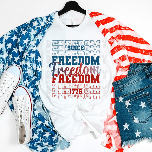 FREEDOM STACKED 1776 - DTF TRANSFER