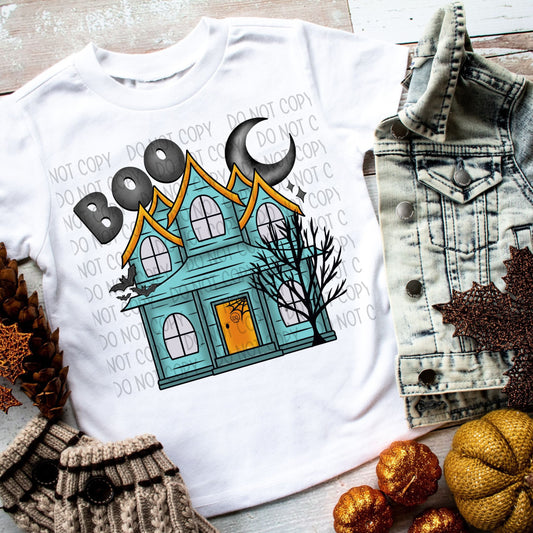 BOO BLUE HOUSE - DTF TRANSFER