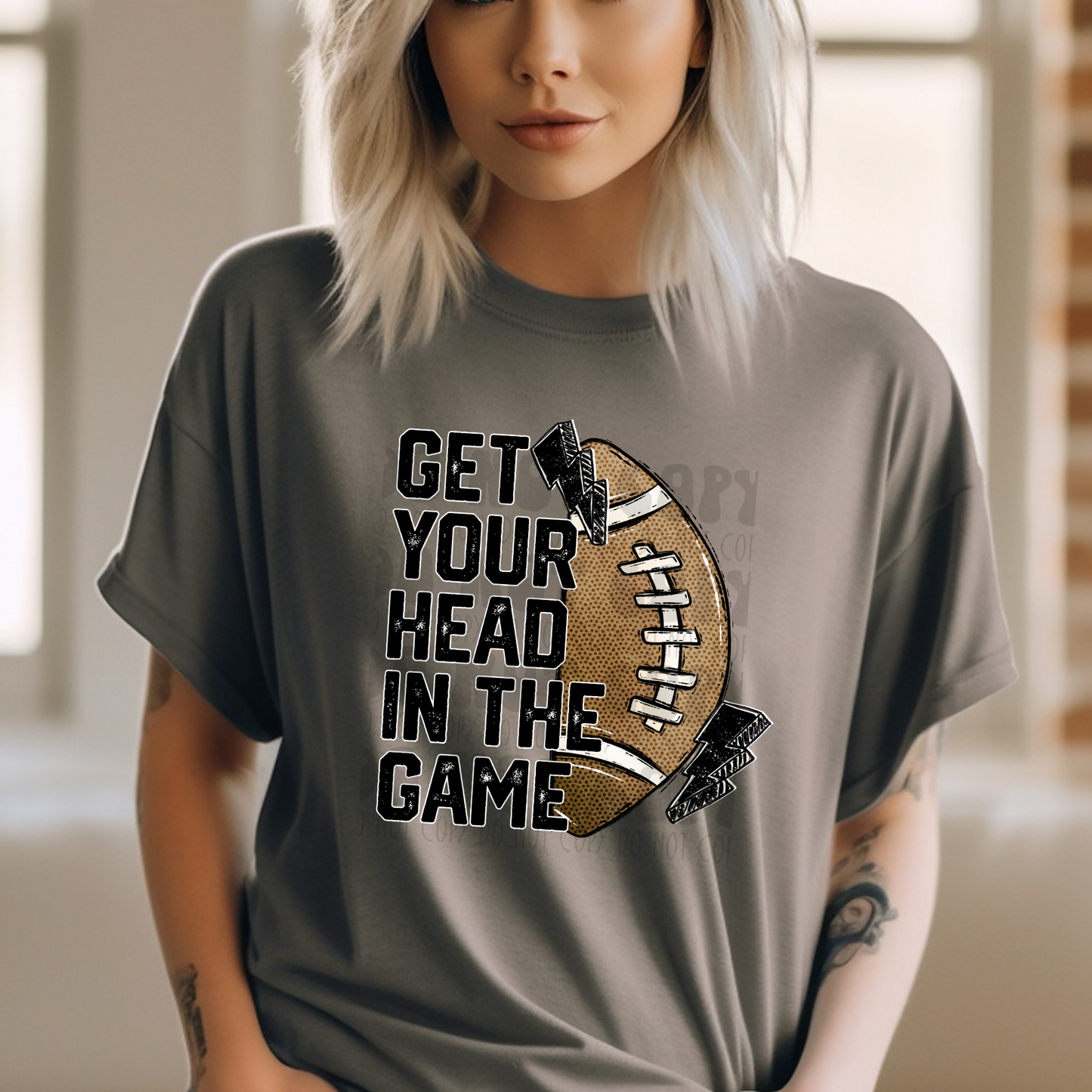 GET YOUR HEAD IN THE GAME FOOTBALL - DTF TRANSFER