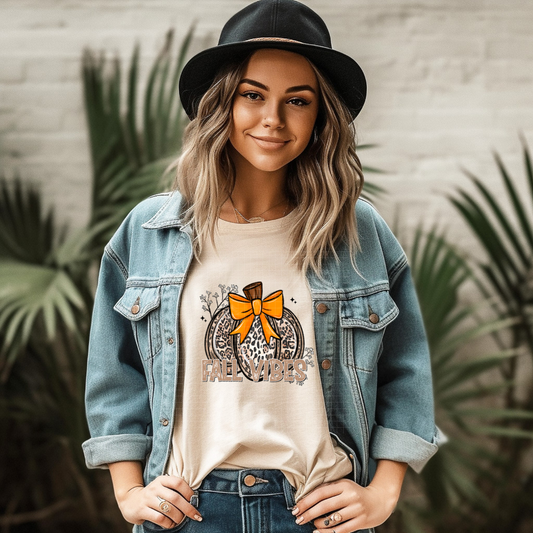 FALL VIBES LEOPARD PUMPKIN - DTF TRANSFER