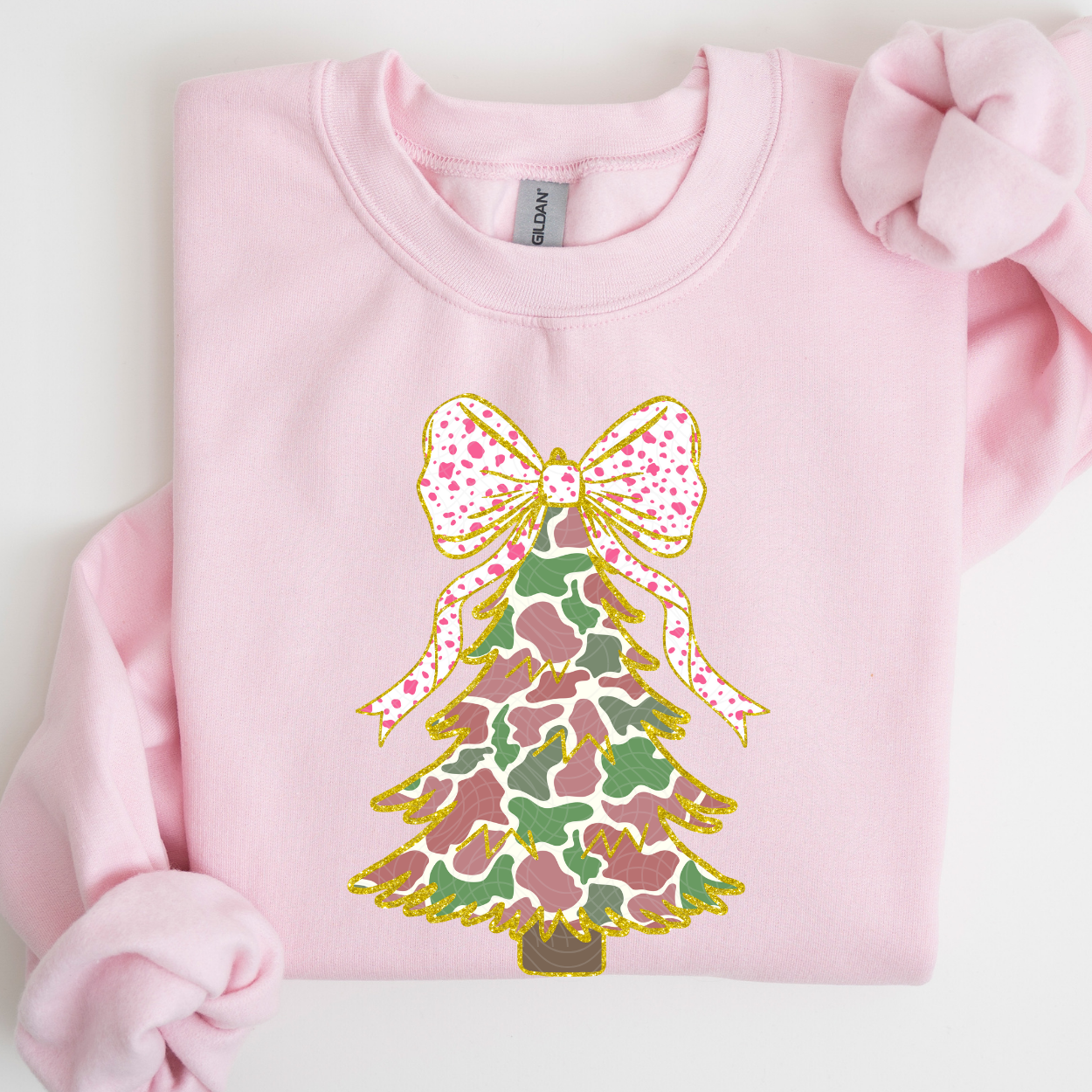PINK CAMO TREE - DTF TRANSFER