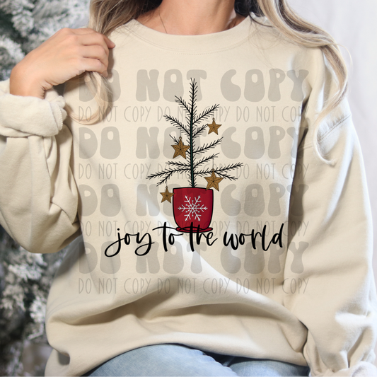 JOY TO THE WORLD TREE - DTF TRANSFER