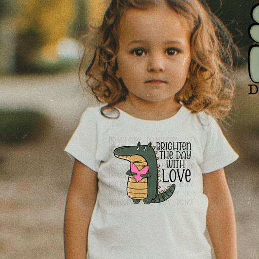 BRIGHTEN THE DAY WITH LOVE DINO - DTF TRANSFER