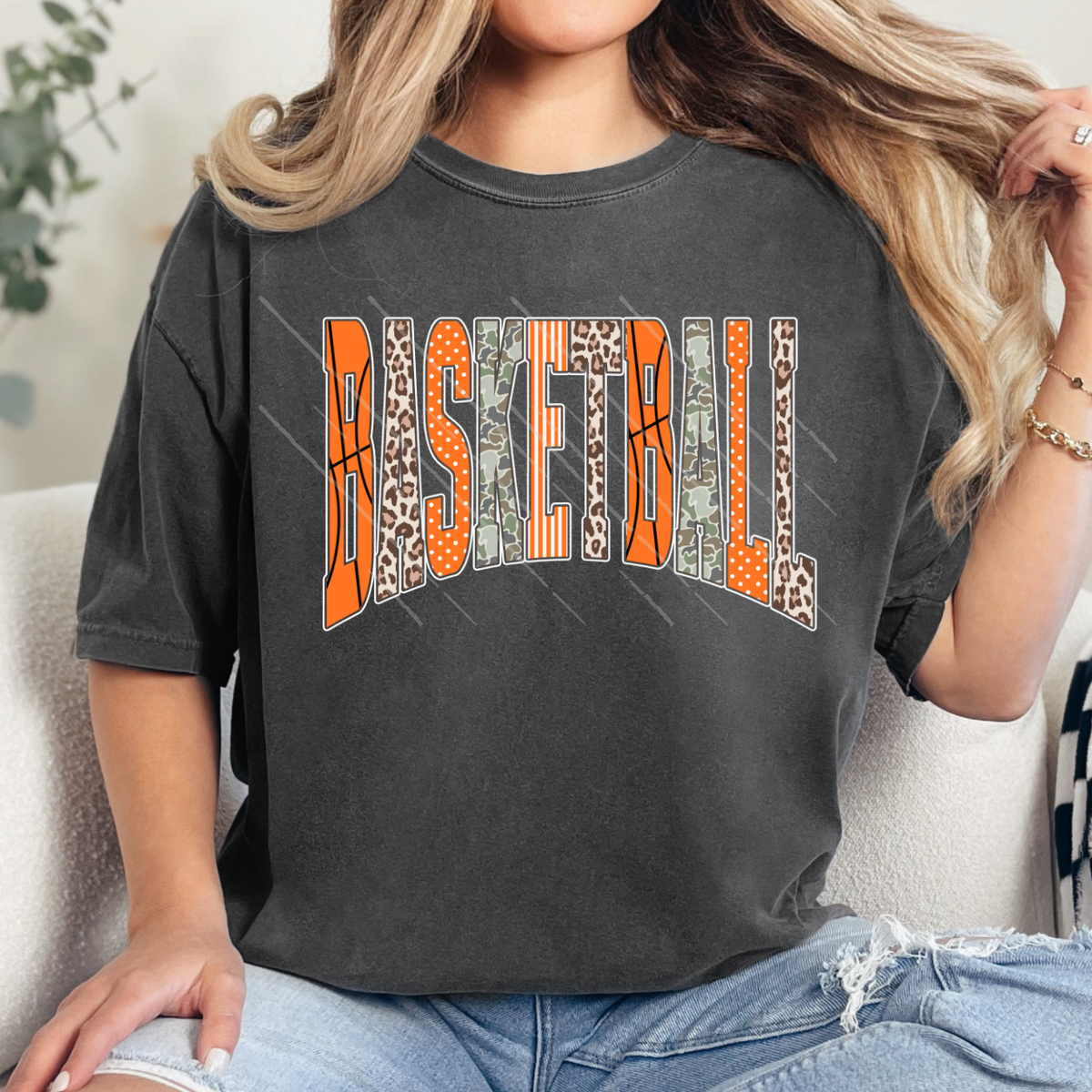 BASKETBALL CAMO - DTF TRANSFER