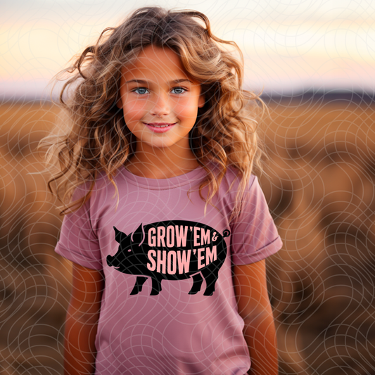 GROWN EM SHOW EM PINK- DTF TRANSFER