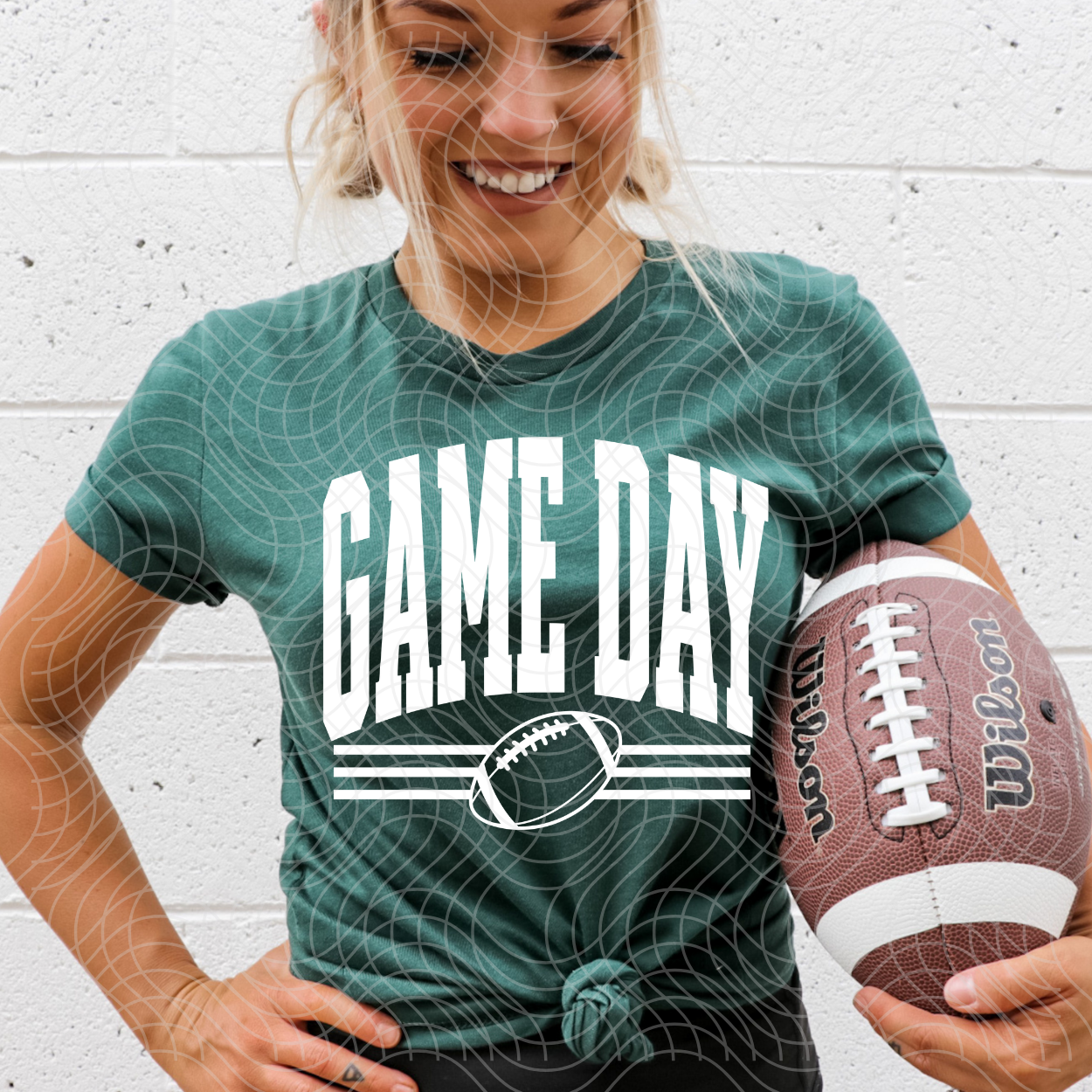 GAME DAY, WHT - DTF TRANSFER