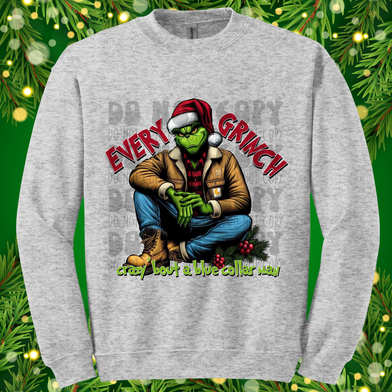 GREEN GUY BLUE COLLAR - DTF TRANSFER
