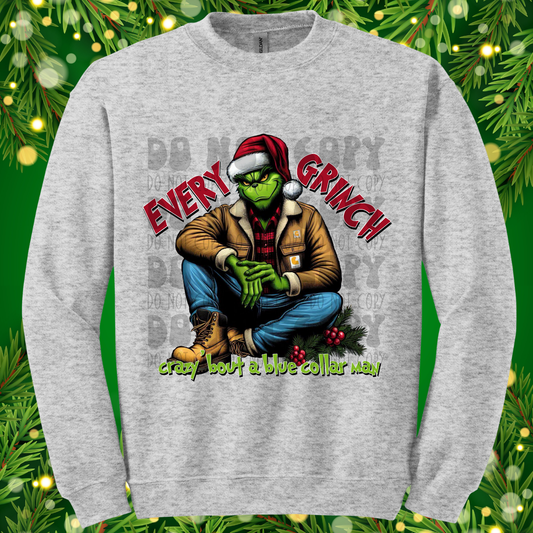 GREEN GUY BLUE COLLAR - DTF TRANSFER