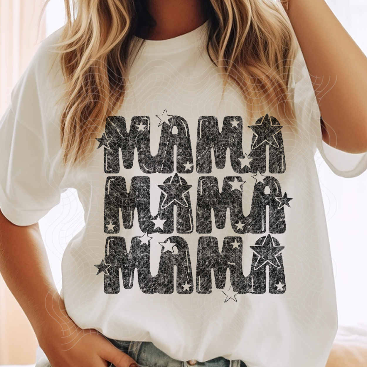 MAMA BLK STACKED - DTF TRANSFER