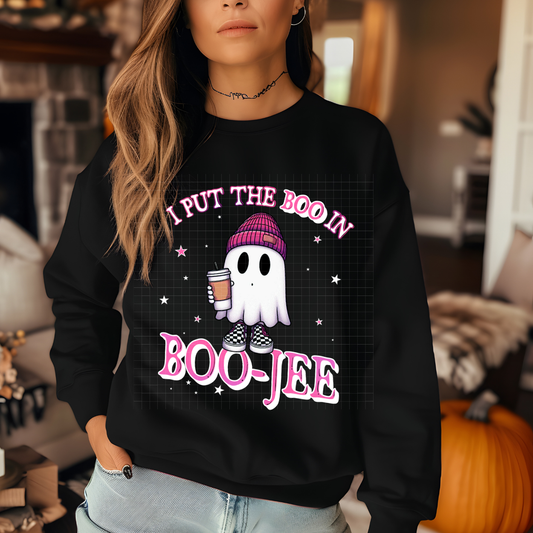 BOO IN BOO-JEE WHT OUTLINE - DTF TRANSFER