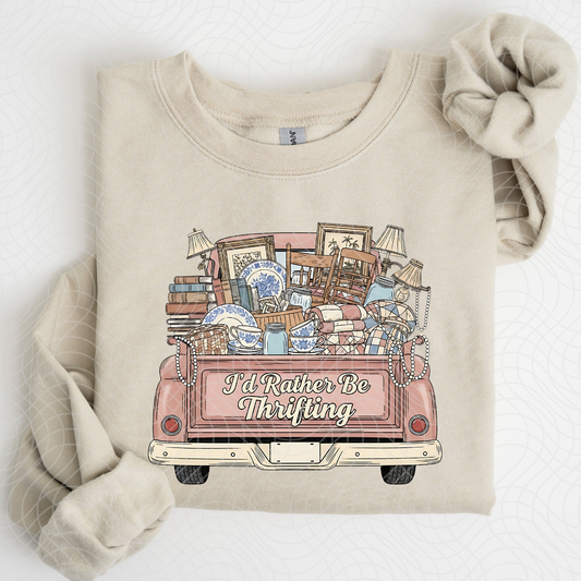 I'D RATHER BE THRIFTING TRUCK - DTF TRANSFER