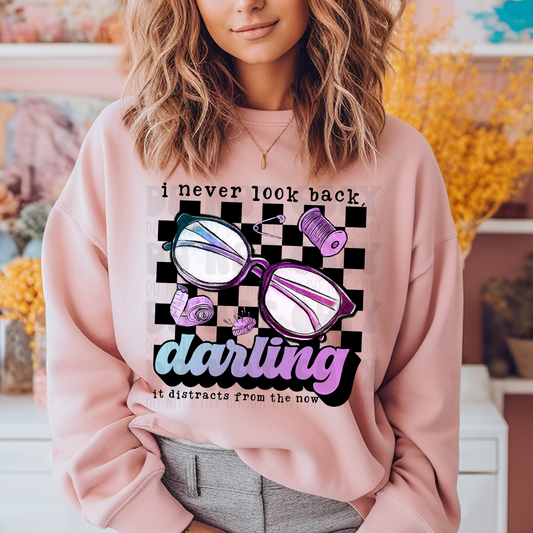 NEVER LOOK BACK - DTF TRANSFER