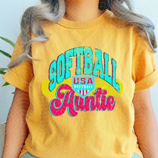 SOFTBALL AUNTIE - DTF TRANSFER