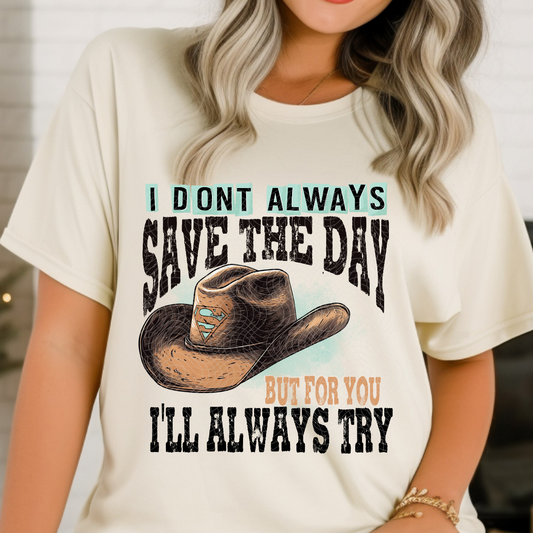 SAVE THE DAY BLK TEXT - DTF TRANSFER