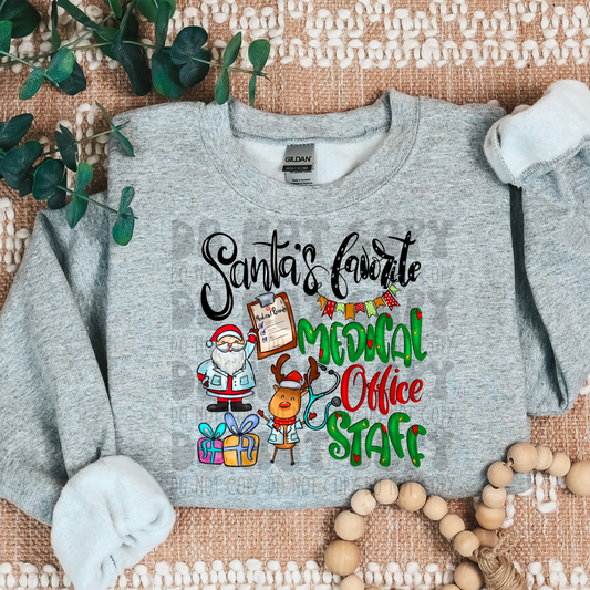 SANTA'S FAVORITE MEDICAL OFFICE STAFF - DTF TRANSFER