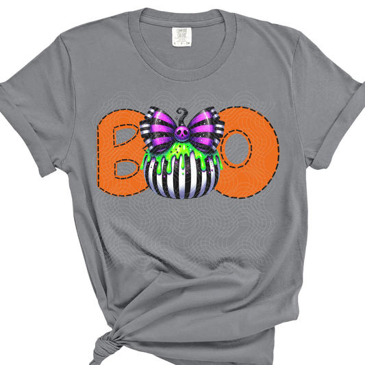 BOO STRIPE PUMPKIN - DTF TRANSFER