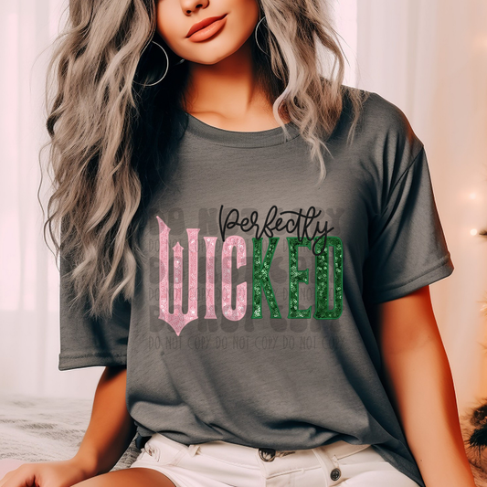 PERFECTLY WICKED PINK/GREEN - DTF TRANSFER