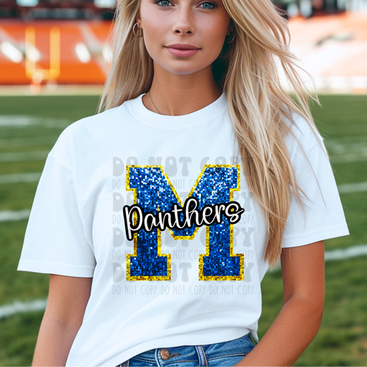 MAYSVILLE PANTHERS FAUX SEQUINS - DTF TRANSFER