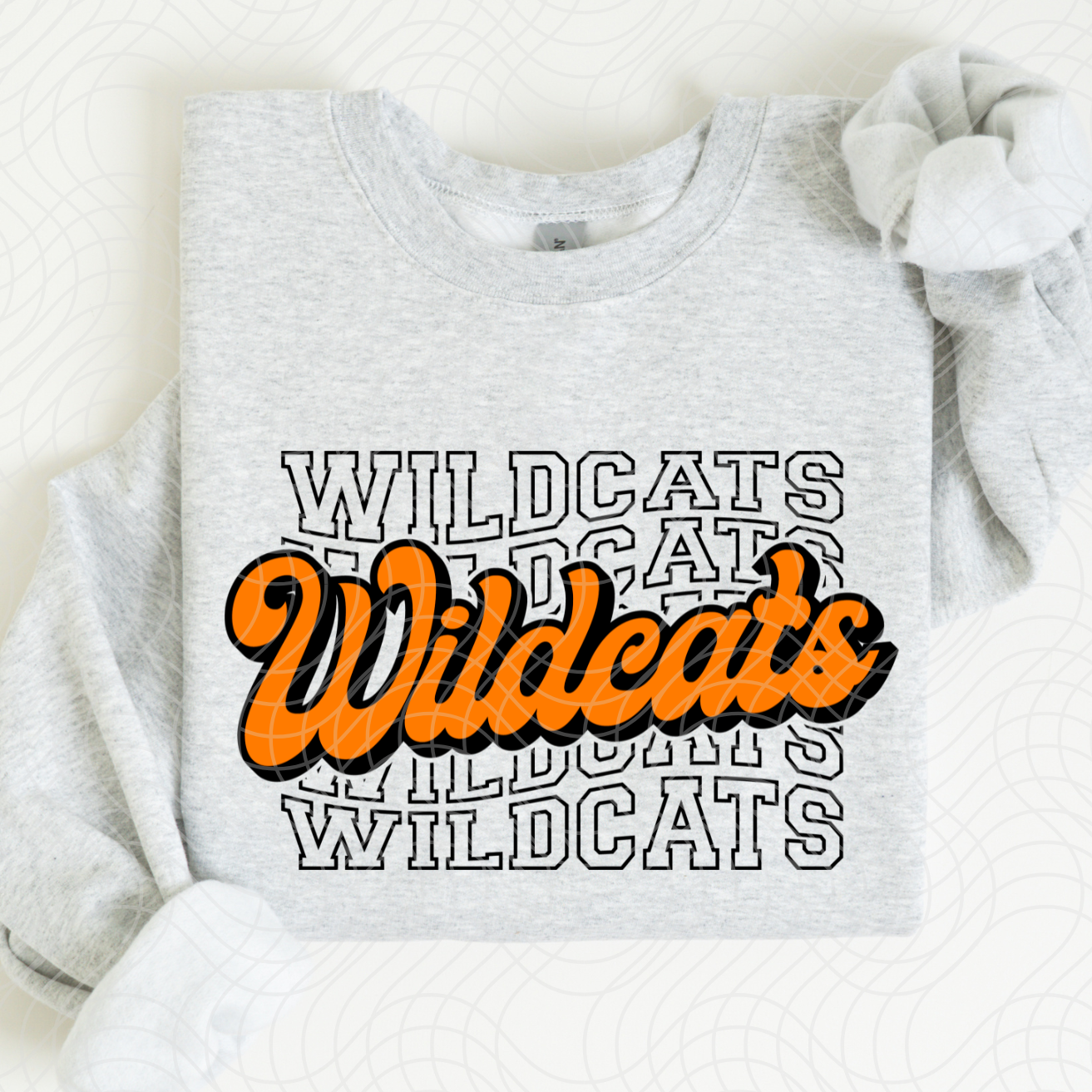 WILDCATS STACKED, ORANGE - DTF TRANSFER