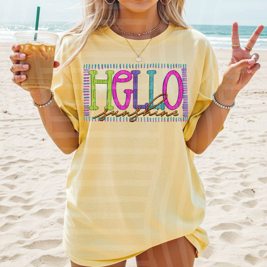 HELLO SUNSHINE - DTF TRANSFER