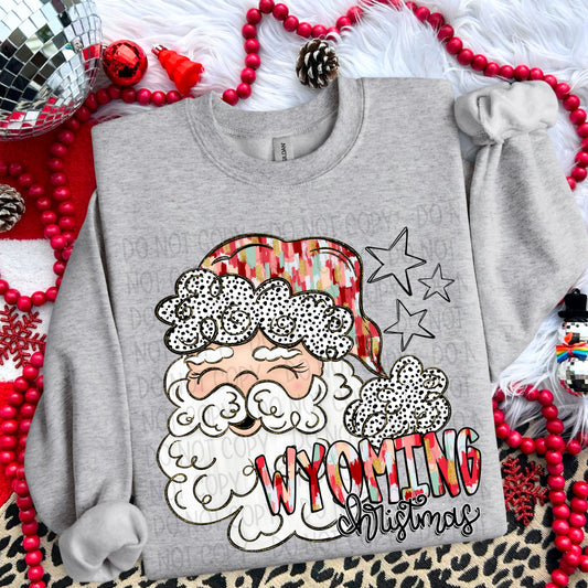 WHIMSICAL SANTA WYOMING CHRISTMAS - DTF TRANSFER