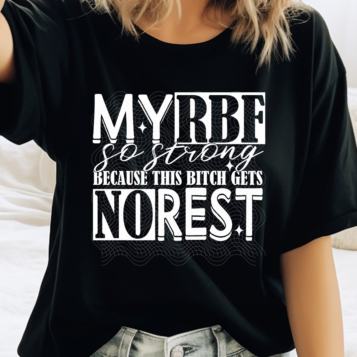 RBF WHT TEXT - DTF TRANSFER