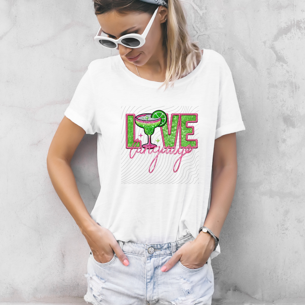 LOVE LANGUAGE DRINK - DTF TRANSFER