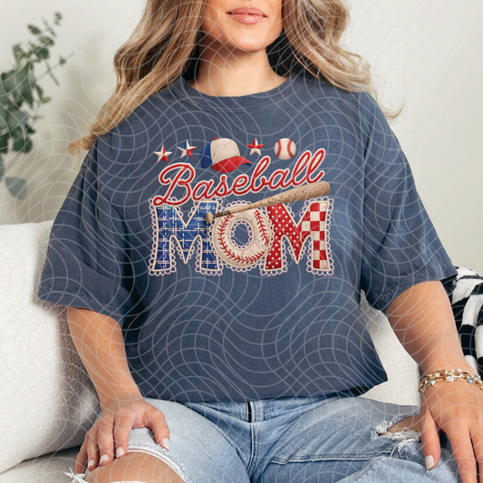 BASEBALL QUILT MOM  - DTF TRANSFER