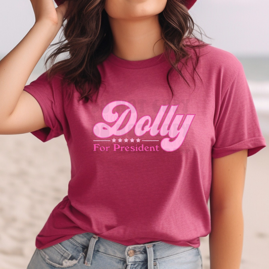 DOLLY FOR PRESIDENT - DTF TRANSFER