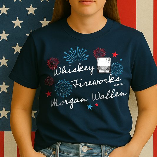 WHISKEY FIREWORKS WHT TEXT - DTF TRANSFER