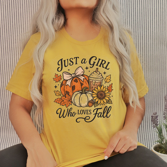 JUST A GIRL WHO LOVES FALL - DTF TRANSFER