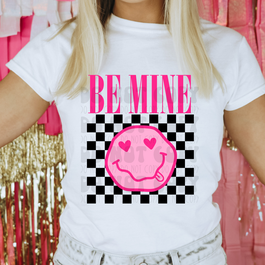 BE MINE BLK/PINK - DTF TRANSFER