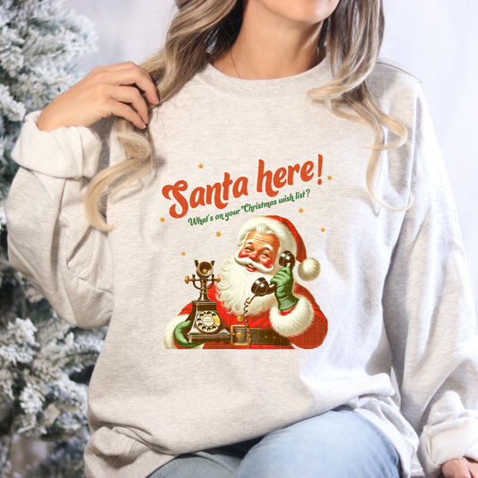 VINTAGE SANTA HERE! - DTF TRANSFER