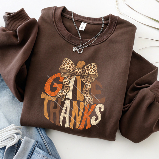 GIVE THANKS - DTF TRANSFER