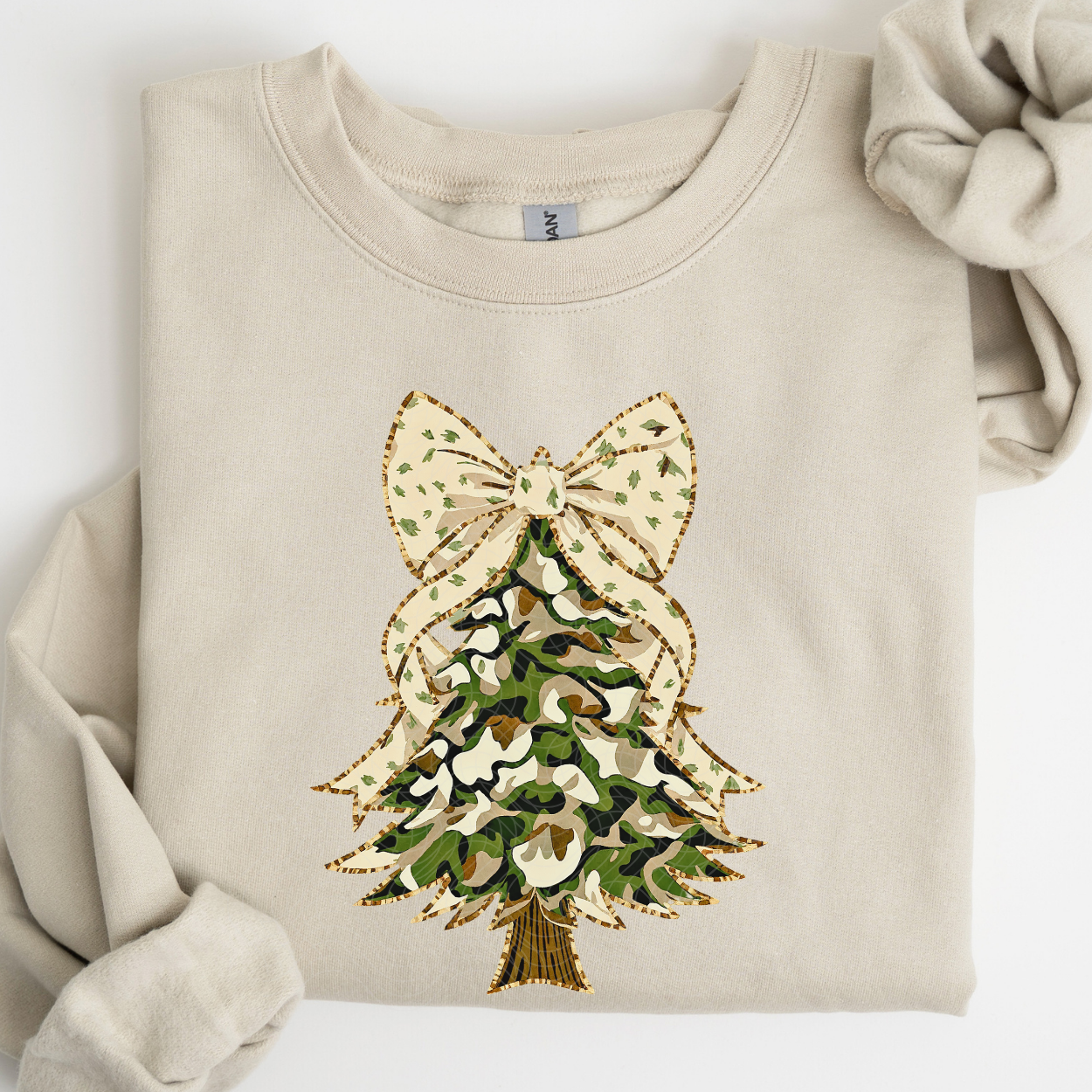 FAUX GLITTER CAMO TREE - DTF TRANSFER