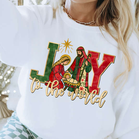 JOY TO THE WORLD - DTF TRANSFER