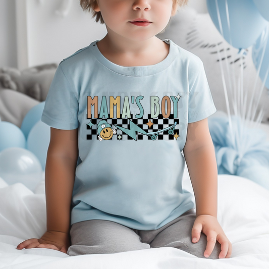 MAMA'S BOY RETRO CHECKERED - DTF TRANSFER